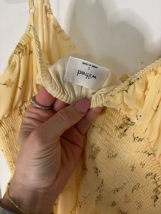 Wilfred Yellow Floral Spaghetti-Strap Dress - Picture 6 of 6